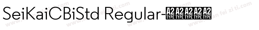 SeiKaiCBiStd Regular字体转换